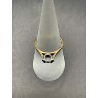 Ladies 18ct Yellow Gold Solitaire Emerald Cut Diamond Ring