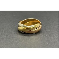 Ladies 18ct Three Tone Gold 3 in 1 Ring