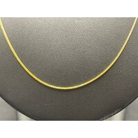 Ladies 22ct Yellow Gold Wheat Link Chain Necklace