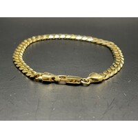 Unisex 9ct Yellow Gold Curb Link Bracelet