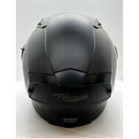 Nitro N501 Solid Matte Black Mens Motorcycle Helmet Size XL 61-62 Built-in Visor