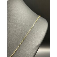 Unisex 14ct Yellow Gold Cable Link Necklace & Yacht Pendant