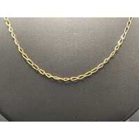 Unisex 9ct Yellow Gold Cable Chain Link Necklace