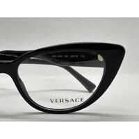 Versace VE3286 GB1 54 Women’s Black Eyeglasses Cat Eye Frame Shape