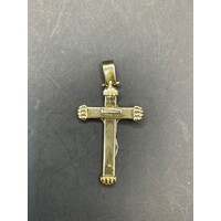 Unisex 18ct Yellow Gold Crucifix Pendant