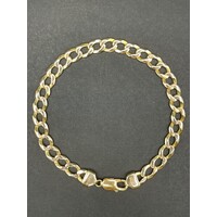 Mens 9ct Yellow Gold Curb Link Bracelet