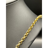 Ladies 18ct Yellow Gold Round Belcher Link Necklace