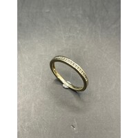 Ladies 9ct Yellow Gold Diamond Stacker Ring