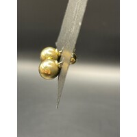 Ladies 18ct Yellow Gold Double Ball Stud Earrings