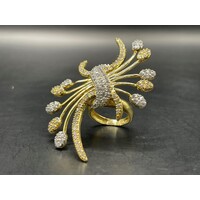 Ladies 18ct Yellow Gold Fancy Design Ring