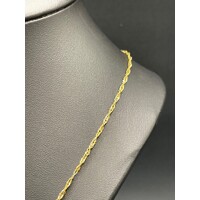 Ladies 18ct Yellow Gold Singapore Link Necklace