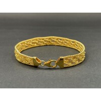 Ladies 9ct Yellow Gold Fancy Link Bracelet