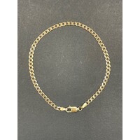 Mens 9ct Yellow Gold Curb Link Bracelet