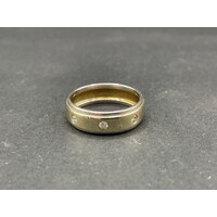 Unisex 9ct Two Tone Gold Diamond Ring