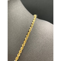 Unisex 9ct Yellow Gold Margarita Twist Link Necklace