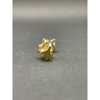 Unisex 9ct Yellow Gold Vintage Cat Pendant