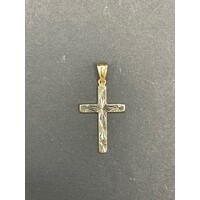 Unisex 10ct Yellow Gold Cross Pendant