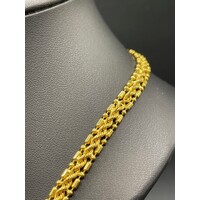 Ladies 21ct Yellow Gold Fancy Link Necklace