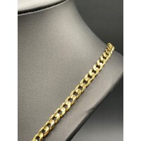 Men's 9ct Yellow Gold Tight Curb Link Necklace