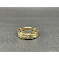 Men's 9ct Yellow Gold Solitaire Diamond Ring