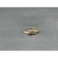 Ladies 9ct Yellow Gold Diamond Ring