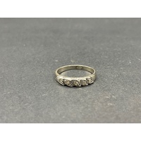 Ladies 9ct White Gold Diamond Band Ring