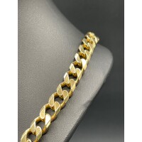 Mens 9ct Yellow Gold Chuncky Curb Link Necklace