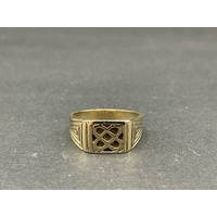 Mens 9ct Yellow Gold Ring