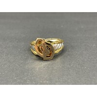 Unisex 18ct Three Tone Gold Ring