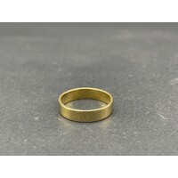 Unisex 18ct Yellow Gold Plain Band Ring