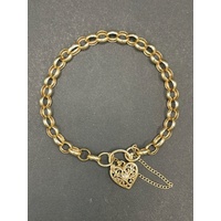 Ladies 9ct Yellow Gold Belcher Link Bracelet