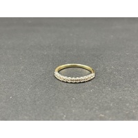 Ladies 9ct Yellow Gold Diamond Stacker Ring