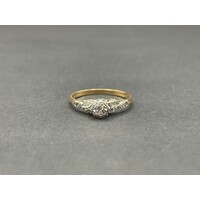 Ladies 18ct Yellow Gold Diamond Ring