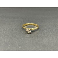 Ladies 18ct Yellow Gold Diamond Ring