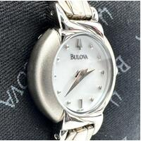 Bulova Ladies Mother of Pearl Stainless Steel Band Water Resistant Watch