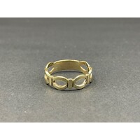 Unisex 9ct Yellow Gold Pattern Ring