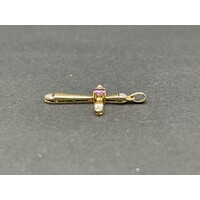 Ladies 9ct Yellow Gold Cross Pendant