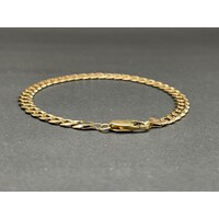 Unisex 9ct Yellow Gold Curb Link Bracelet