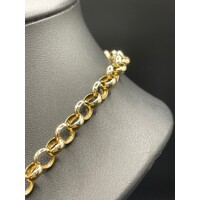 Ladies 9ct Yellow Gold Round Belcher Link Necklace