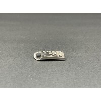 Ladies 18ct White Gold Diamond Dior Pendant