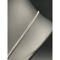 Ladies 9ct White Gold Curb Link Necklace