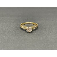 Ladies 18ct Yellow Gold Diamond Ring