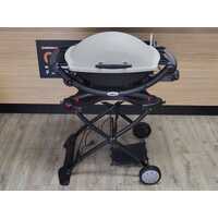 Weber Q 2000 Gas Grill with 17pc BBQ Tool Set Premium Grill Cover Gas Bottle