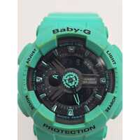 Casio Baby-G BA-111 Analogue Digital Rubber Strap Green Watch WR 10 Bar