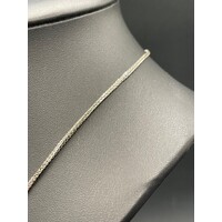 Ladies 18ct White Gold Fancy Link Chain & Diamond Pendant