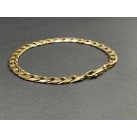 Unisex 9ct Yellow Gold Curb Link Bracelet