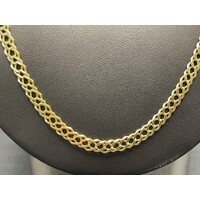 Men's 14ct Yellow Gold Double Curb Link Necklace