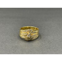 Ladies 18ct Yellow Gold Diamond Ring