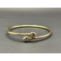 Ladies 14ct Yellow Gold Round Bangle