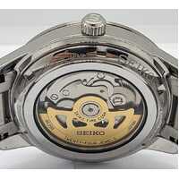 Seiko Black Presage with Open Heart Automatic Movement Mens Watch